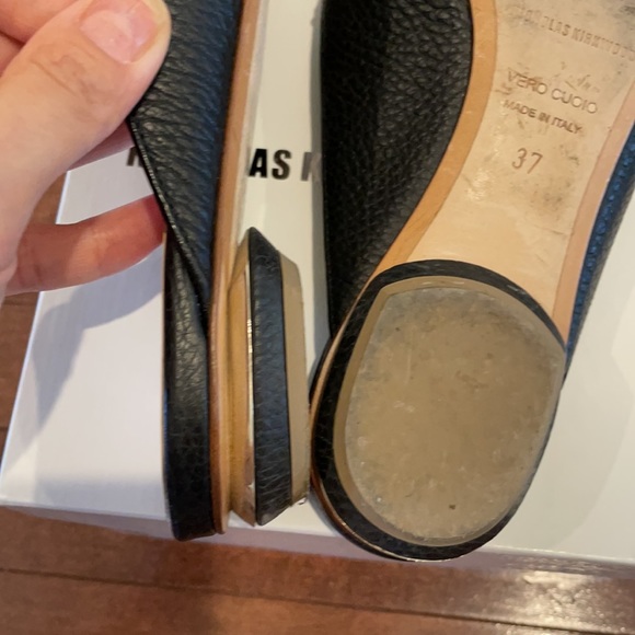 Nicholas Kirkwood Black Calfskin Beya Mules 37 - Picture 6 of 12